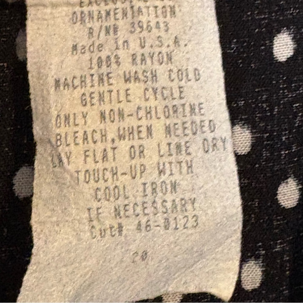 Cricket Lane Black White Polka Dot Pull On Lightweight Pants Women’s 2XL 20 USA - Picture 5 of 5